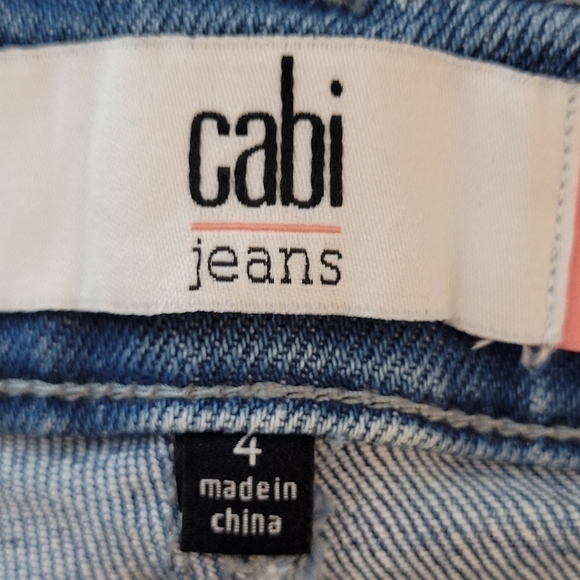 CAbi Higher High Rise Straight Leg Ice Blue Classic Jeans #5883 - Size 4 - Picture 11 of 13